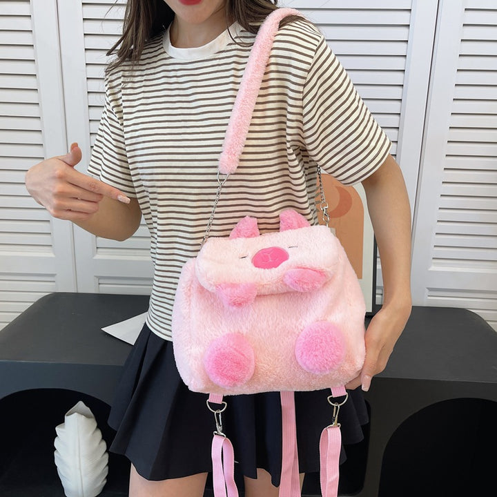 Plush Backpack In Pig Design Kalsten
