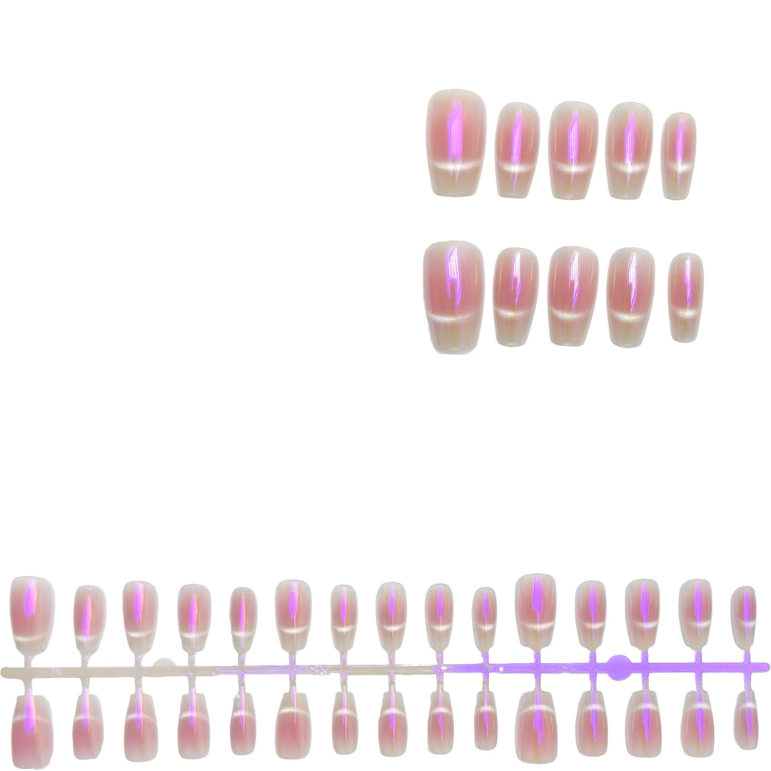 Premium Glossy French Tip Press-On Nails
