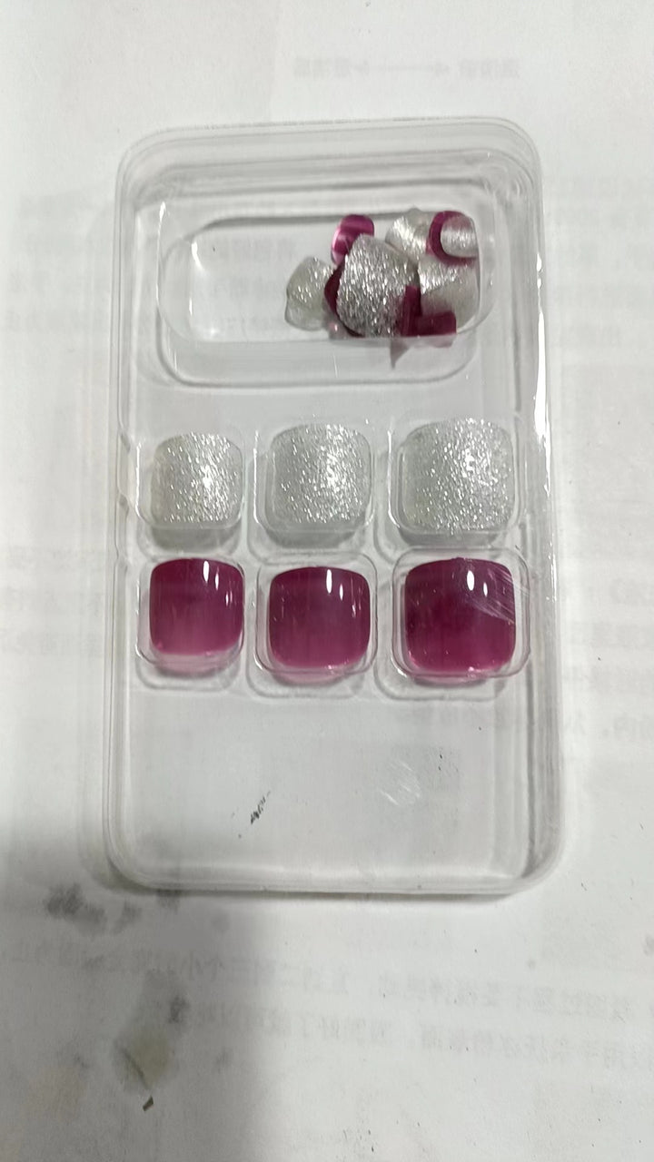 Premium Press-On Nail Set with Glitter and Gemstone Accents Kalsten