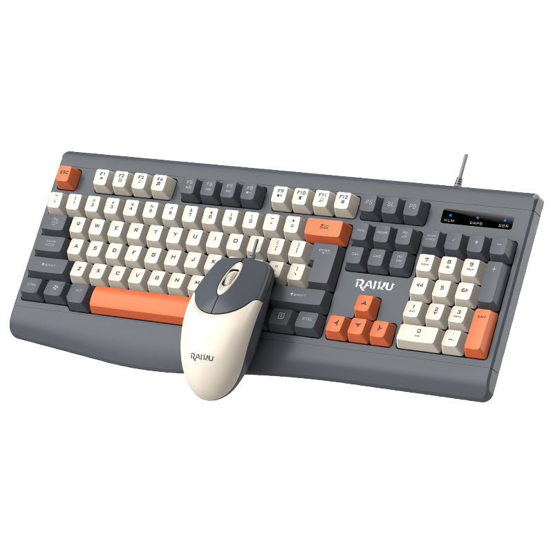 Wired Ergonomic Mechanical Keyboard and Mouse Set Kalsten
