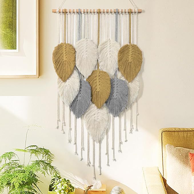 Macrame Leaf Wall Hanging Tapestry Kalsten