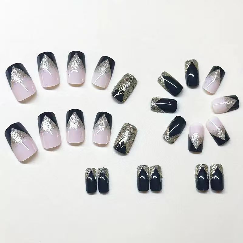 Luxury Glitter-Accent Nail Enhancements Kalsten