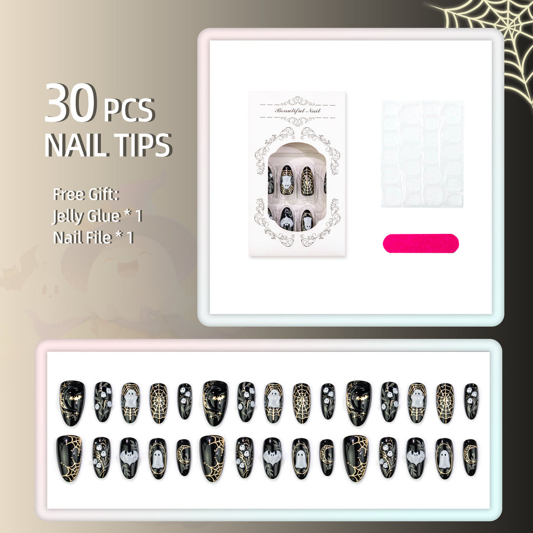 Halloween-Themed Decorative Press-On Nail Set 1790738553
