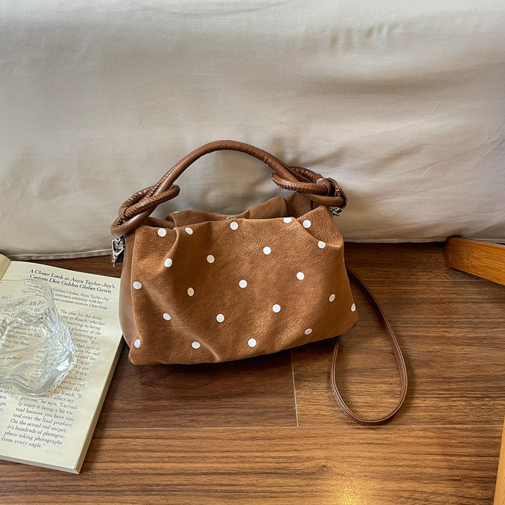Playful Polka Dot Handheld Satchel