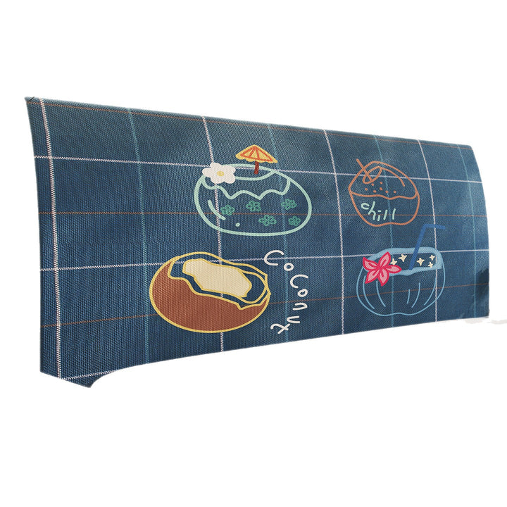 Quilted Decorative Headboard Cover Protector with Tropical Coconut Print