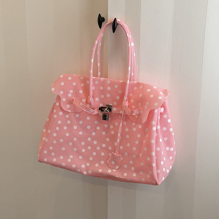 Polka Dot Handheld Tote