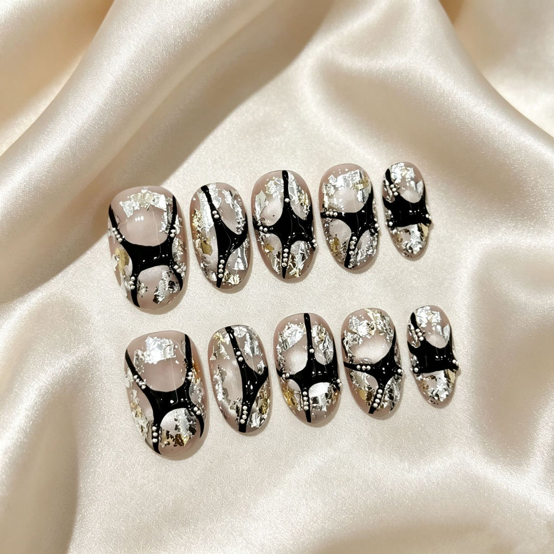 Artfully Designed Press-On Nail Set