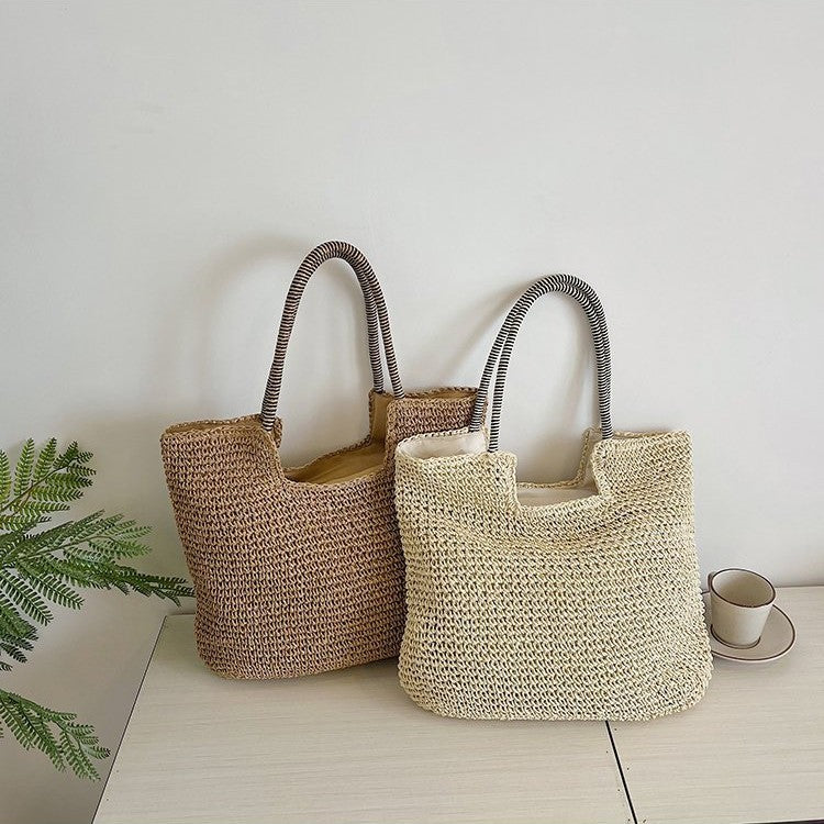 Hand-knotted tote bag with reinforced handles Kalsten