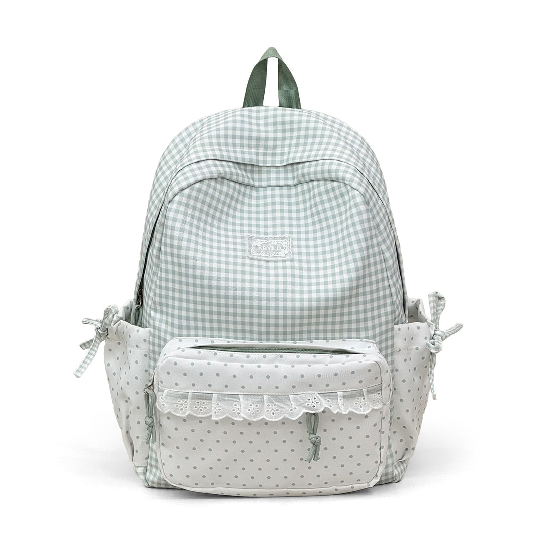 Cute Checked Pattern Backpack Kalsten