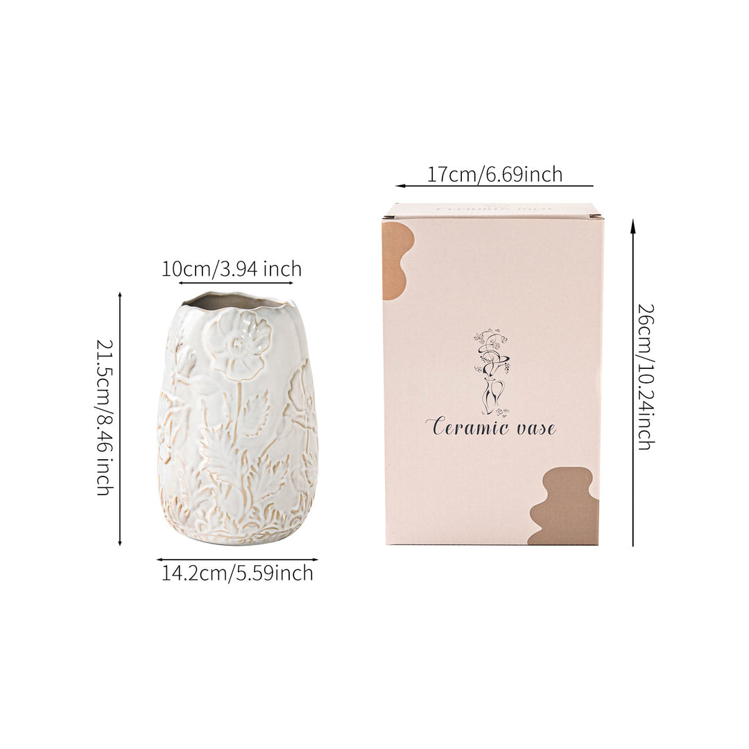 Ceramic Profiled Flower Table Vase