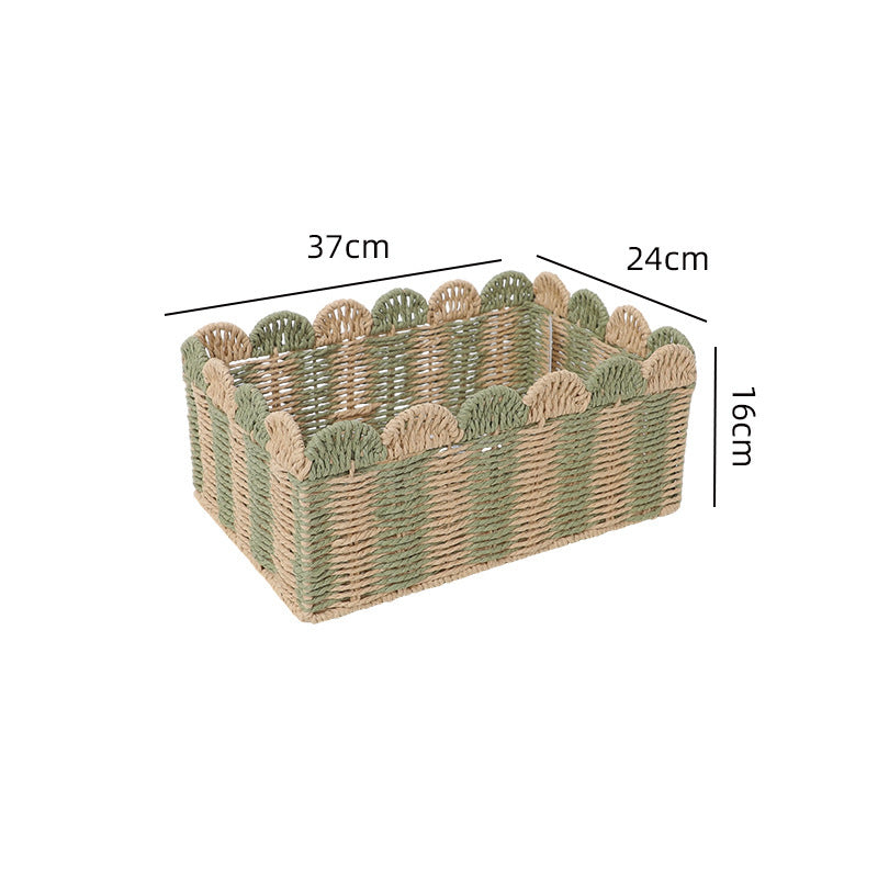 Scalloped Edge Decorative Storage Basket Kalsten
