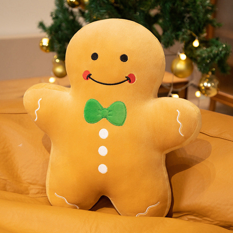 Plush Snowman Decorative Cuddle Pillow with Embroidered Face, Scarf & Pom-Pom Hat Kalsten