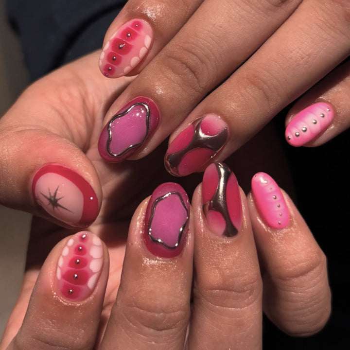 Artistic Nail Art with Decorative Effects Kalsten