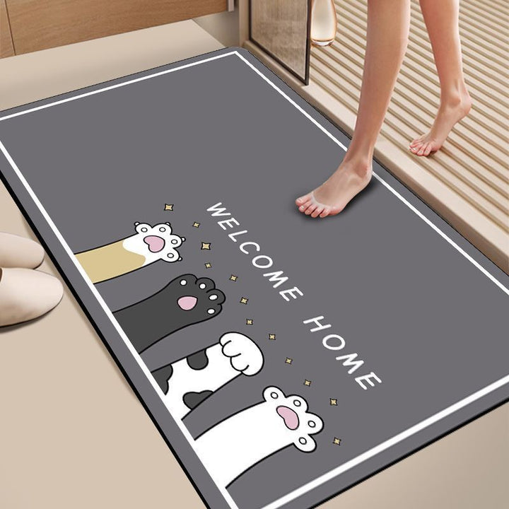 Cartoon Dog-Themed Bath Mat Kalsten