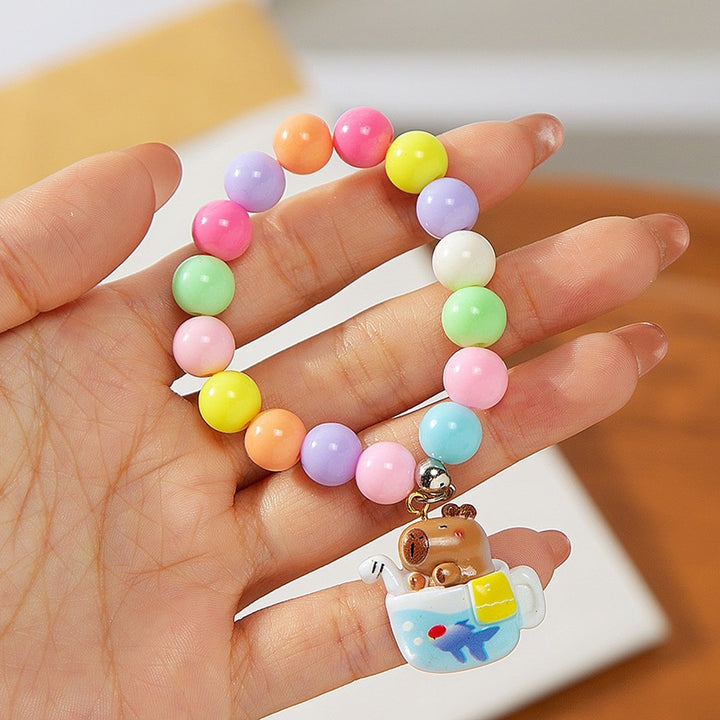 Colorful children's bracelet with crafted pendant Kalsten