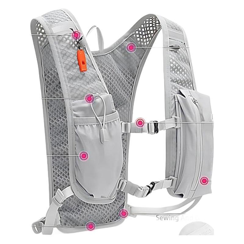 Sporty hydration backpack with mesh inserts and multiple compartments Kalsten
