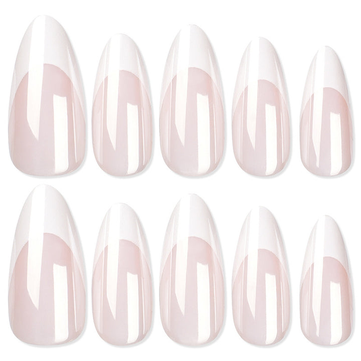 Artificial Nail Tips with Elegant French-Tip Design Kalsten