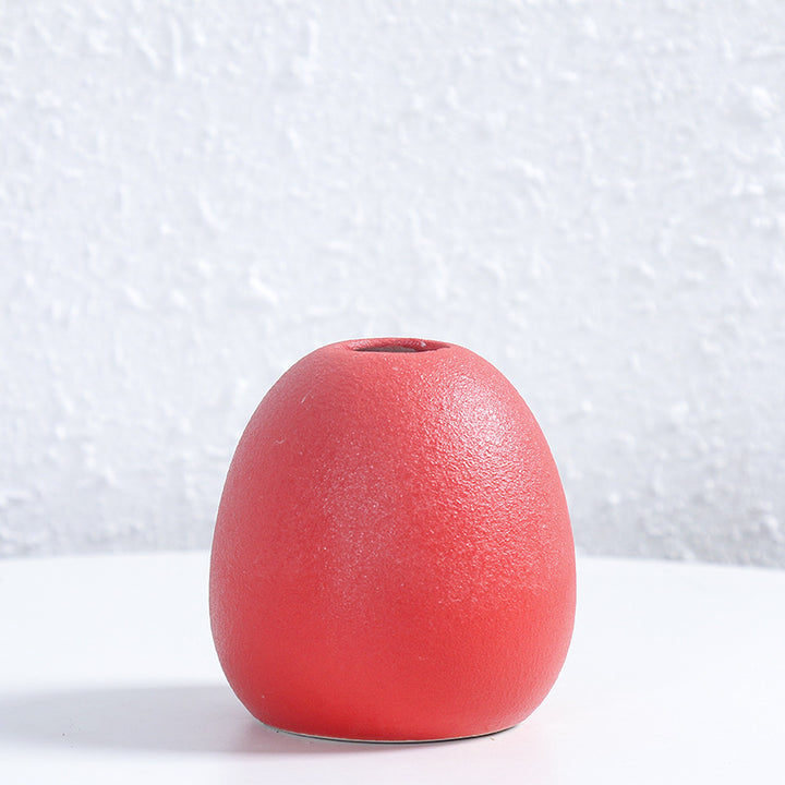 Contemporary Egg-Shaped Ceramic Flower Vase Kalsten