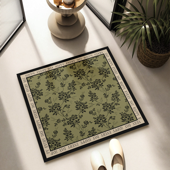 Floral Patterned Decorative Area Mat