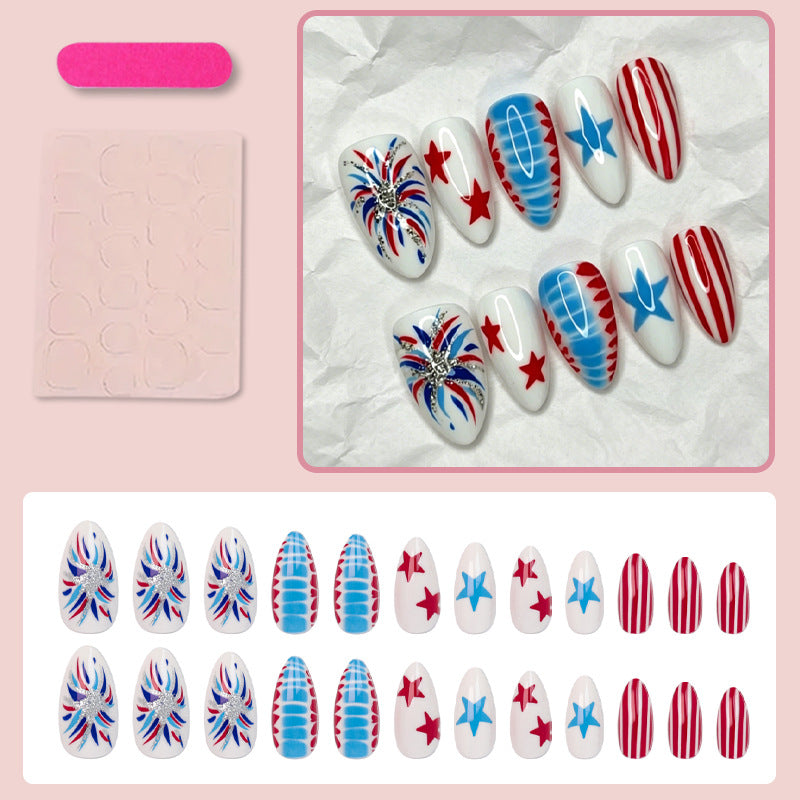Nail set with creative star pattern and glamorous design Kalsten