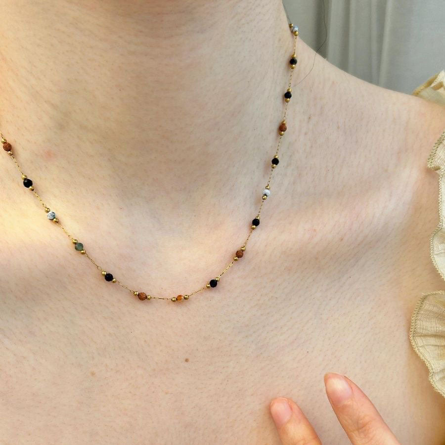 Elegant Beaded Chain Necklace Kalsten