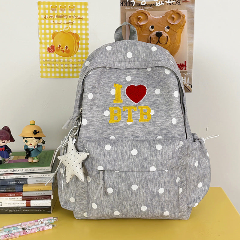 Stylish Polka Dot Graphic Backpack Kalsten
