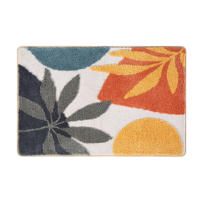 Abstract Leaf Pattern Bath Mat Kalsten