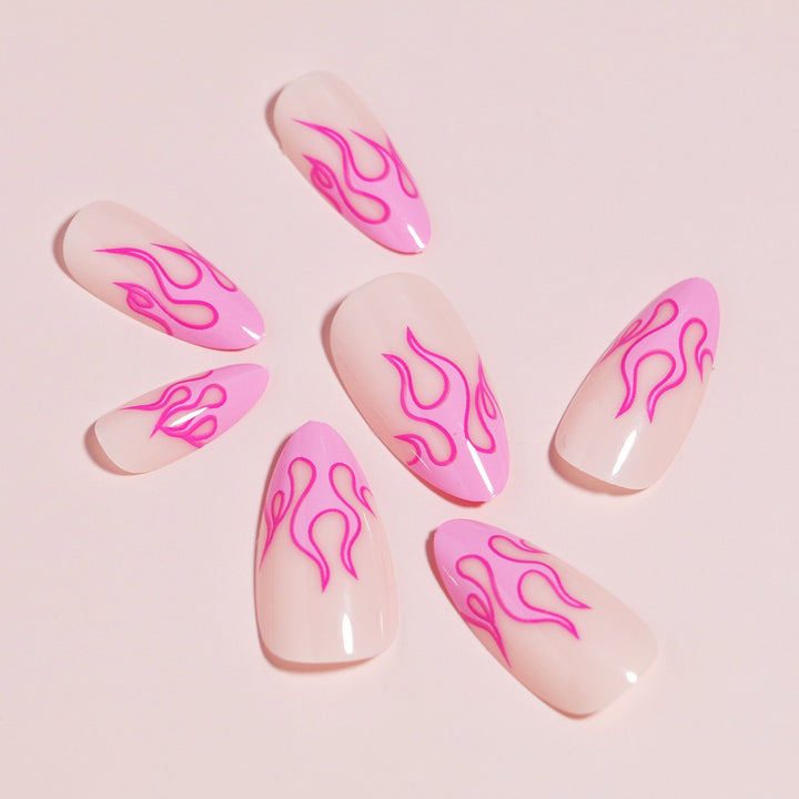 Artistic Flame Design Press-On Nails Kalsten