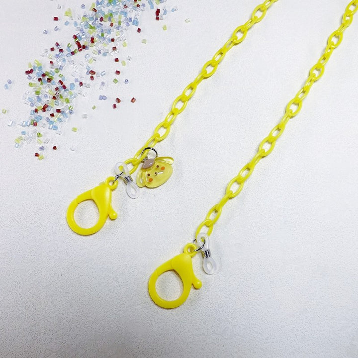 Playful glasses holder chain made of transparent material Kalsten