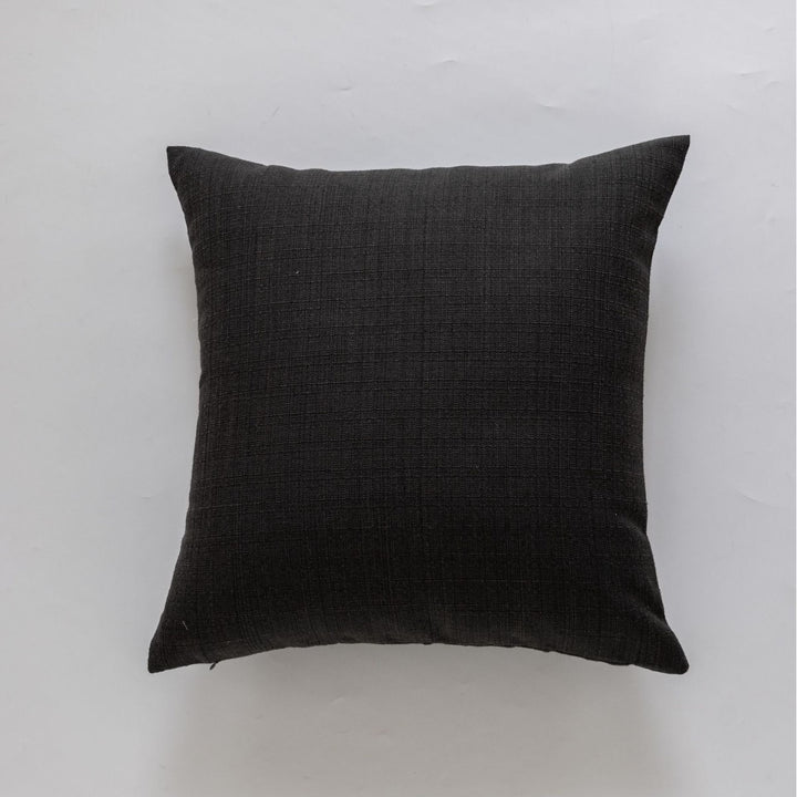 Square Natural Slub Linen Accent Cushion Cover with Welt Trim