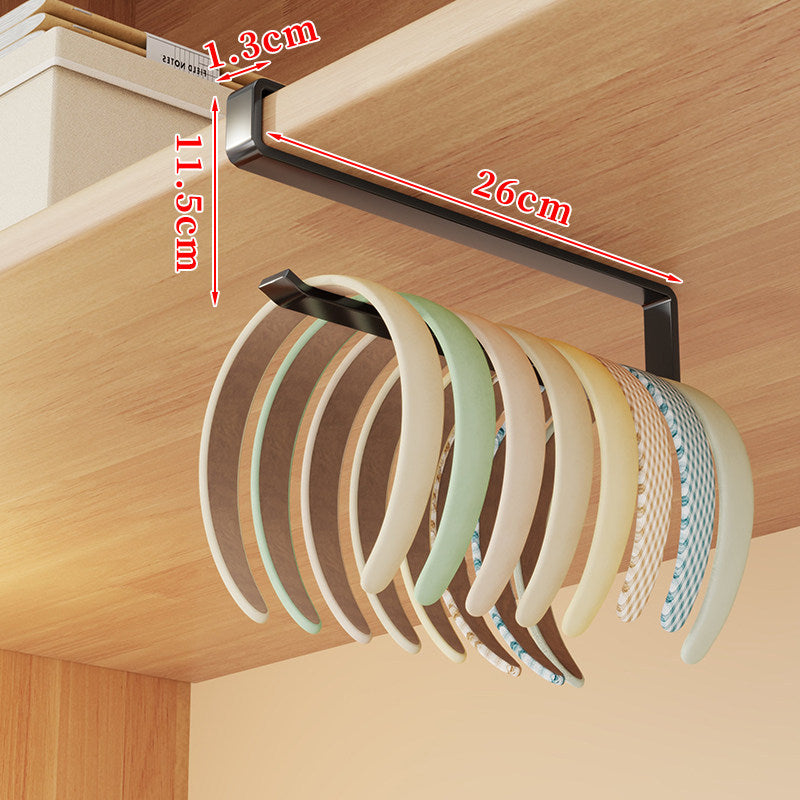 Under-Shelf Headband and Earring Organizer Rack