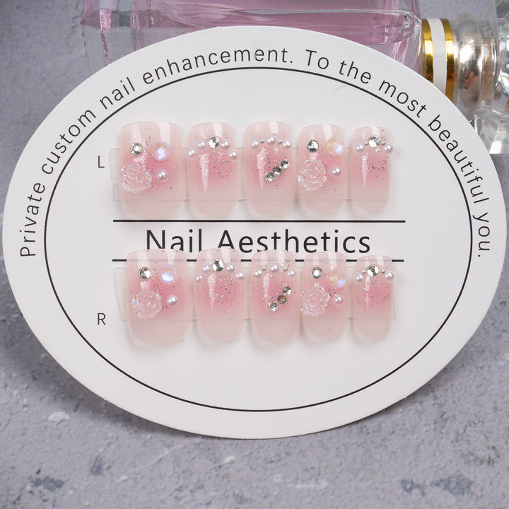 Elegant Rhinestone Nail Art