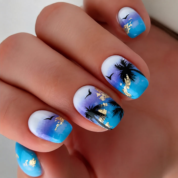 Tropical Sunset Nail Art Set