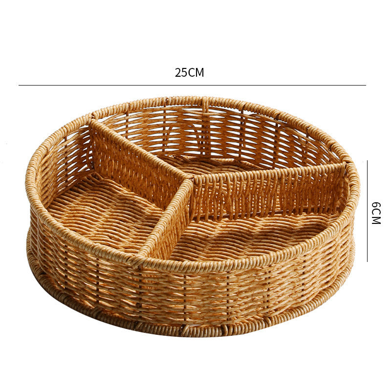 Multi-Sectional Woven Storage Basket Kalsten