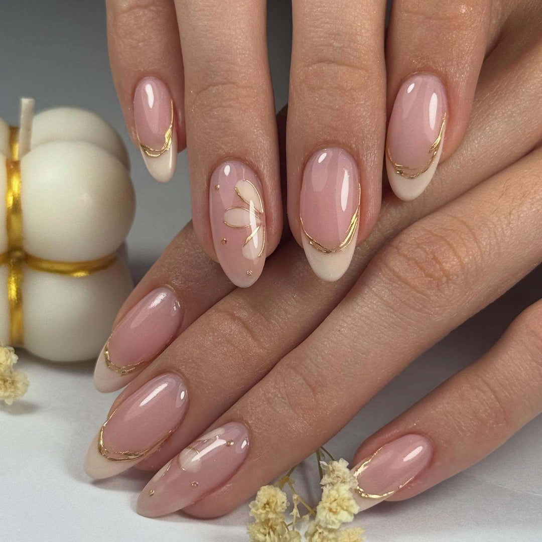 Elegant French Tip Press-On Nail Art Set