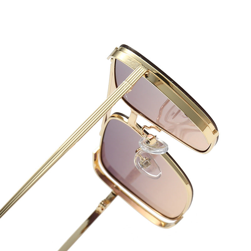 Women's fashionable square sunglasses with elegant metal frame Kalsten