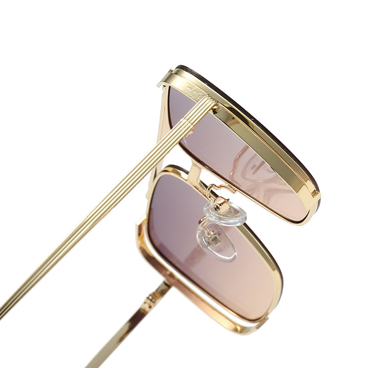 Women's fashionable square sunglasses with elegant metal frame Kalsten