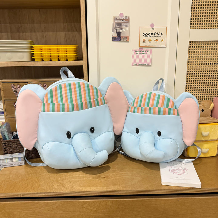 Cute Elephant Shaped Plush Backpack Kalsten