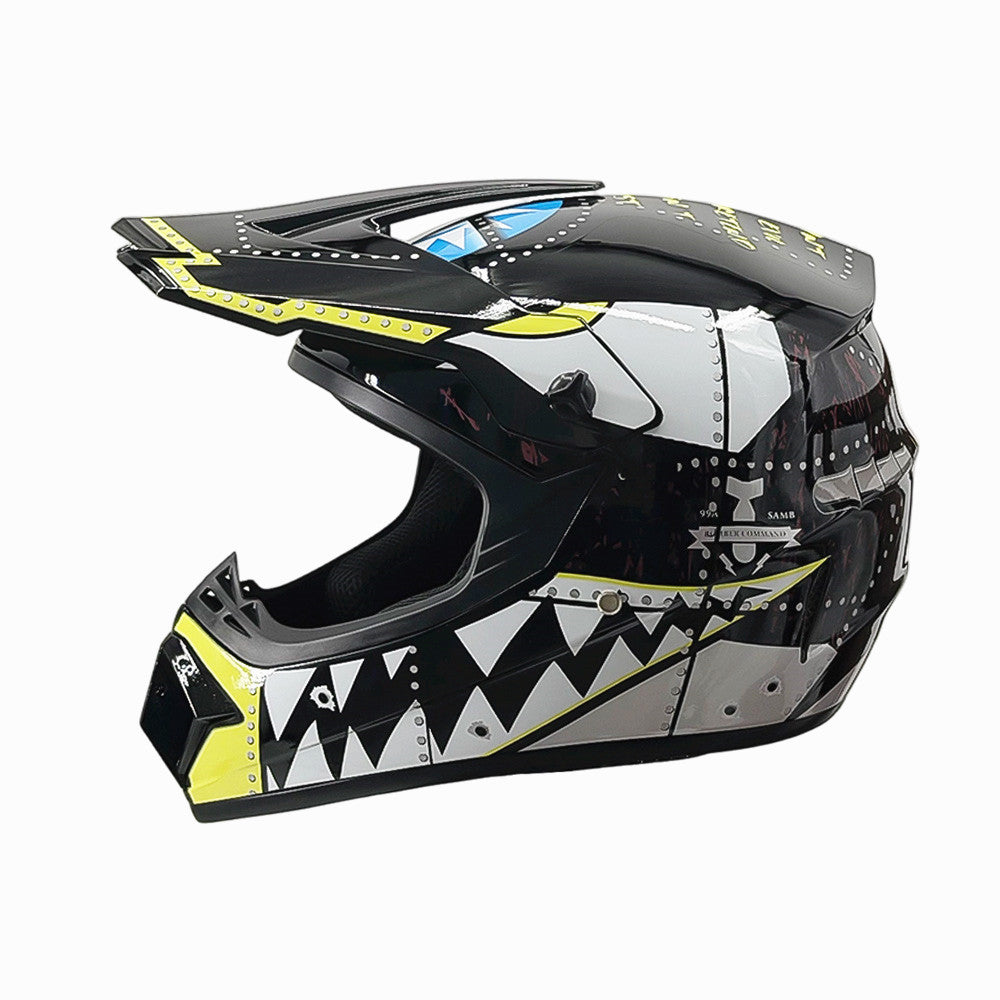 full-face motocross helmet with extended visor and reinforced chin guard Kalsten