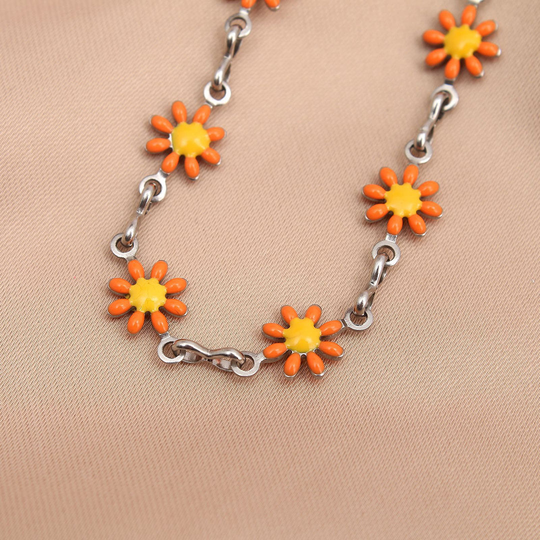 Floral Charm Chain Anklet Kalsten