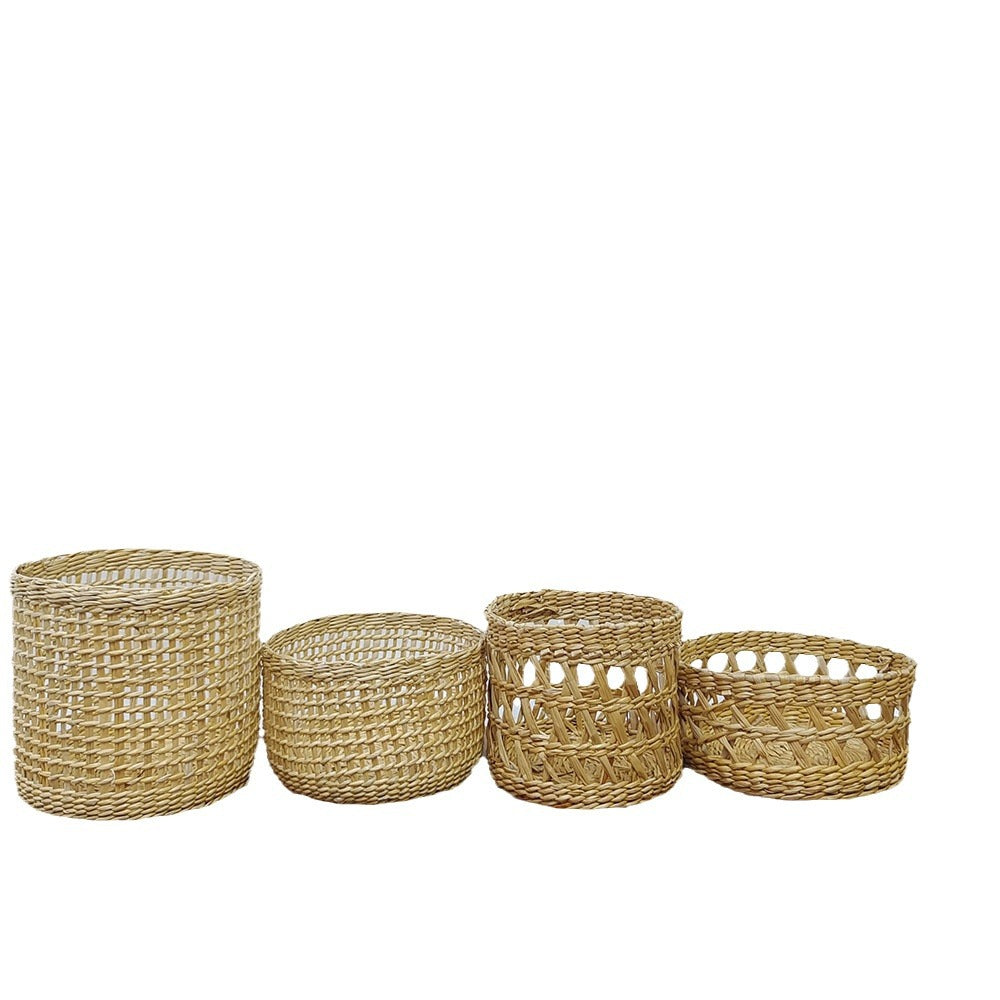 Handmade Natural Fiber Decorative Basket Kalsten