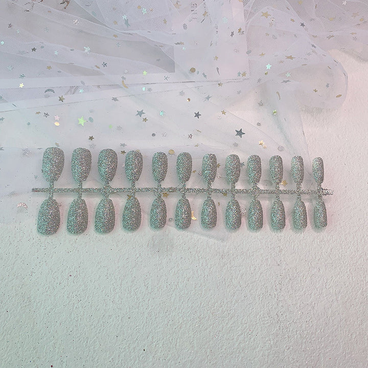 Glittery Gel Press-On Nail Extensions