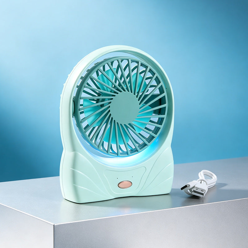 Ladies portable table fan with USB connection and digital speed display Kalsten