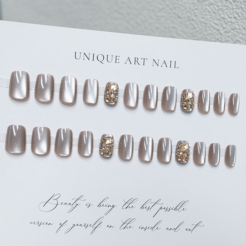 Decorative Rhinestone Press-On Nails