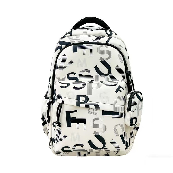 Stylish Graphic Lettered Backpack Kalsten