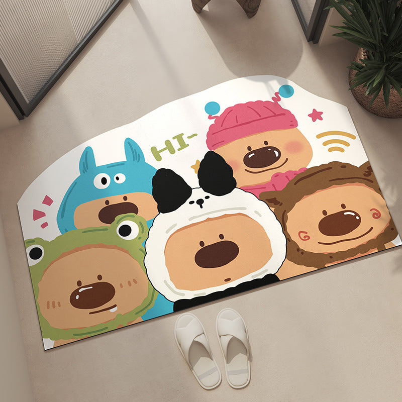 Playful Cartoon Character Shaped Area Rug