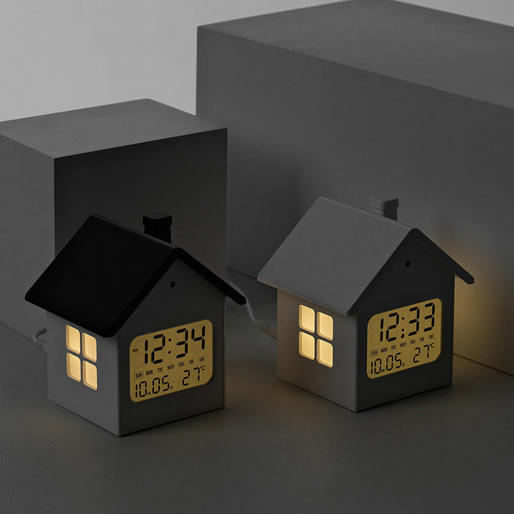 Creative LED alarm clock in house design Kalsten