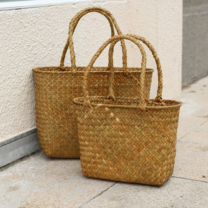 Unisex shopping bag made of braided natural material Kalsten
