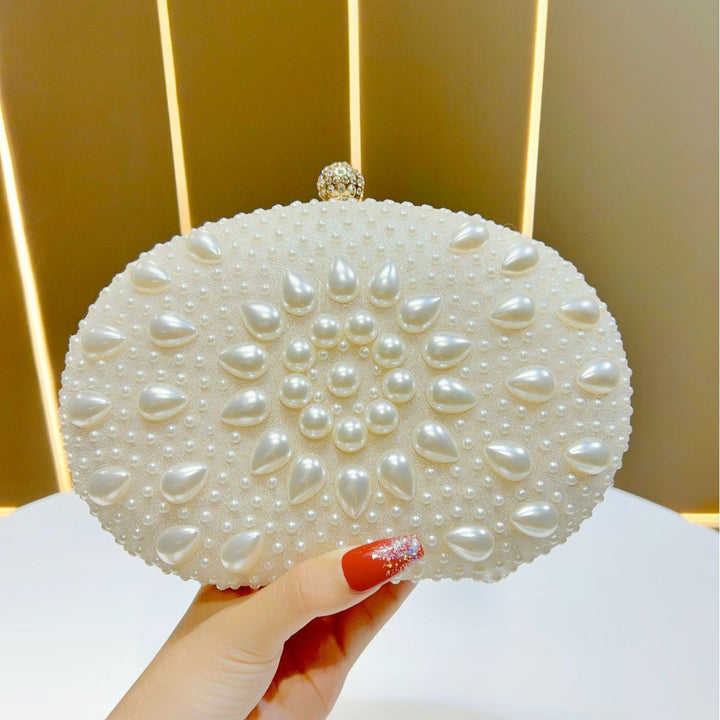 Pearl-Embellished Clutch