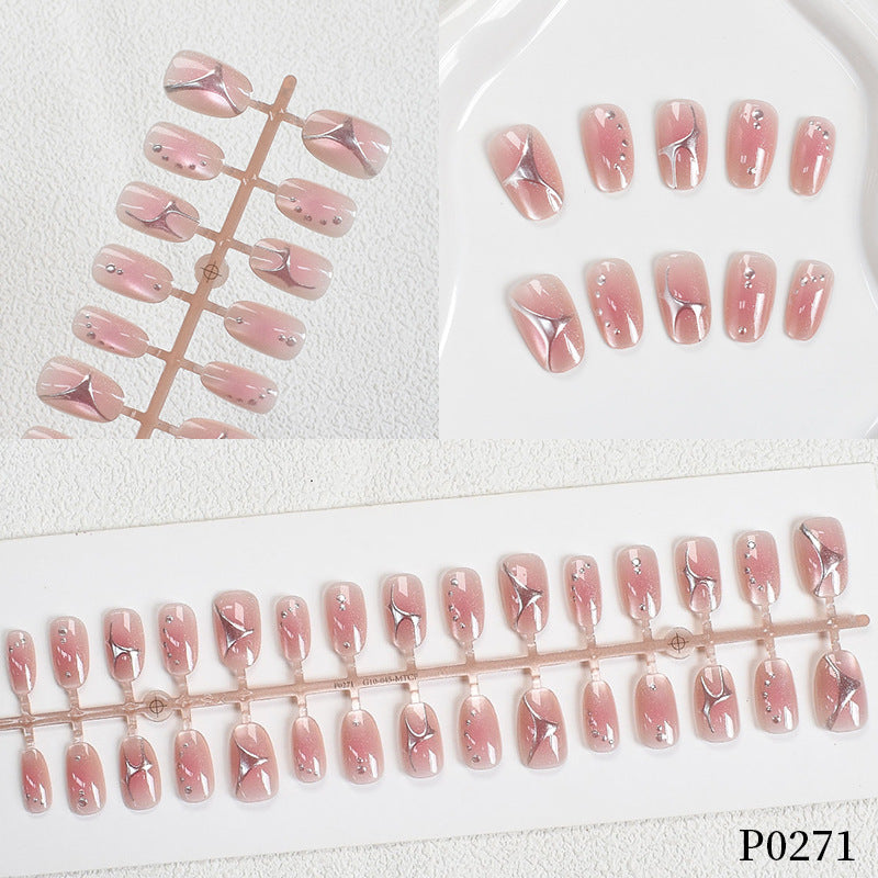 Elegant Artistic Press-On Nail Tips Kalsten